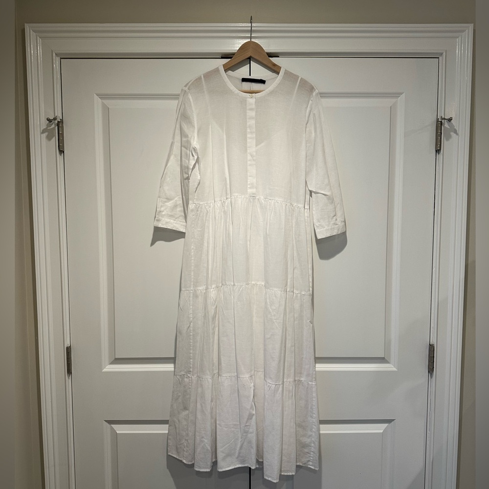 Jenni Kayne White Long Tiered Maxi Dress